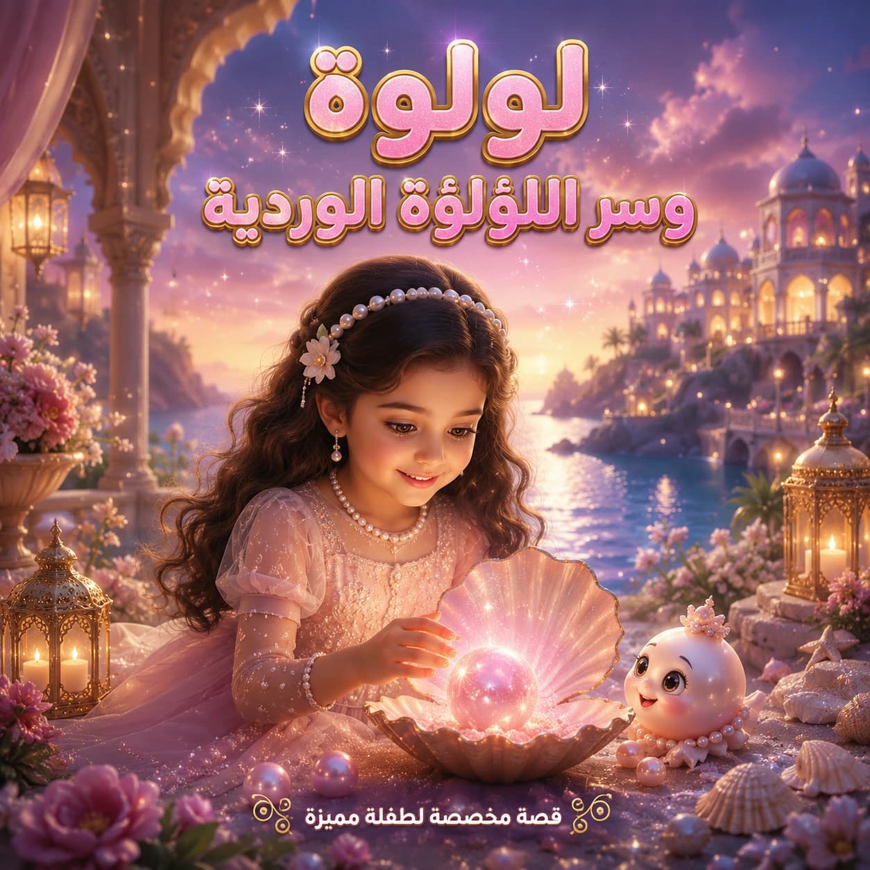 غلاف قصة لولو وسر اللؤلؤة الوردية