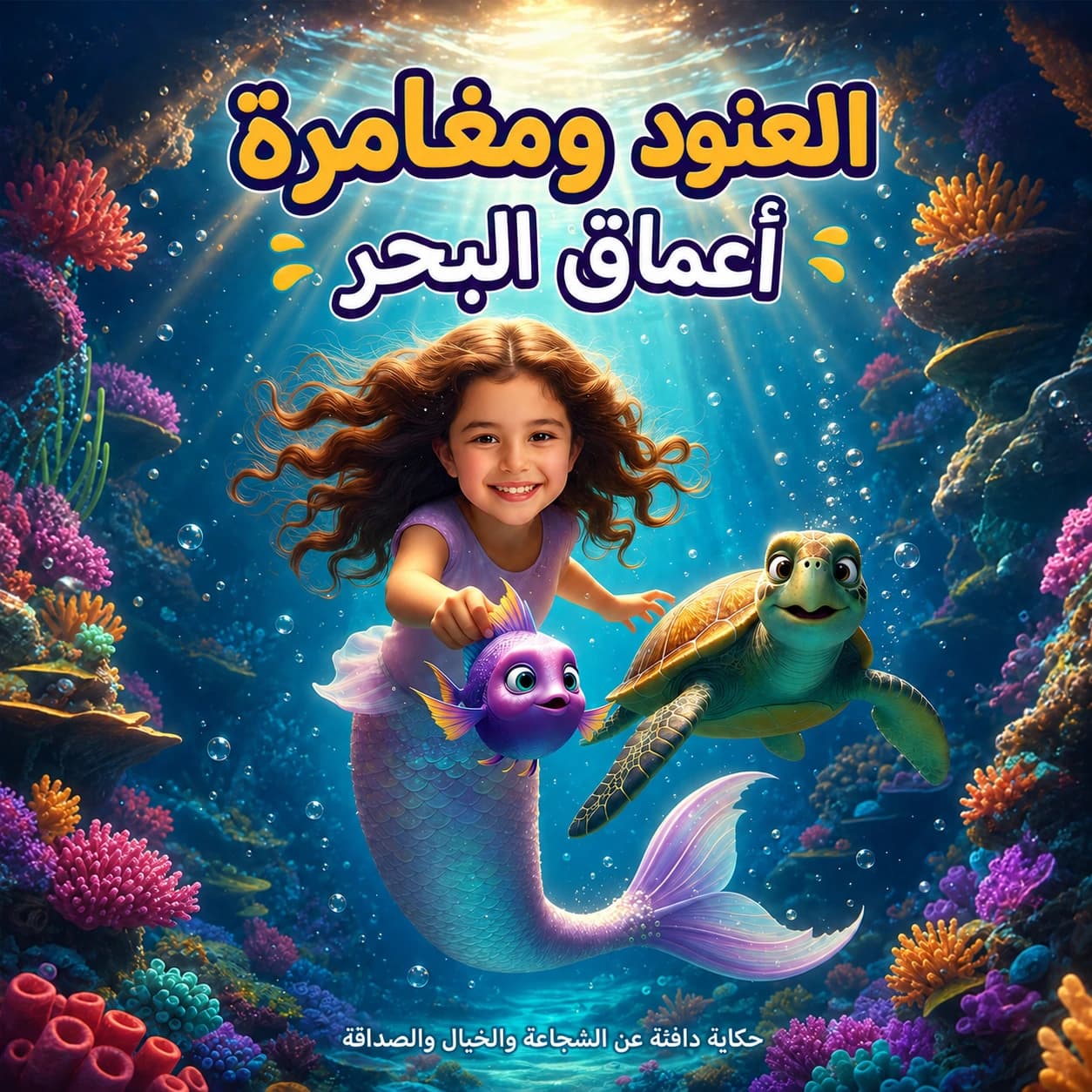 غلاف قصة العنود ومغامرة أعماق البحر