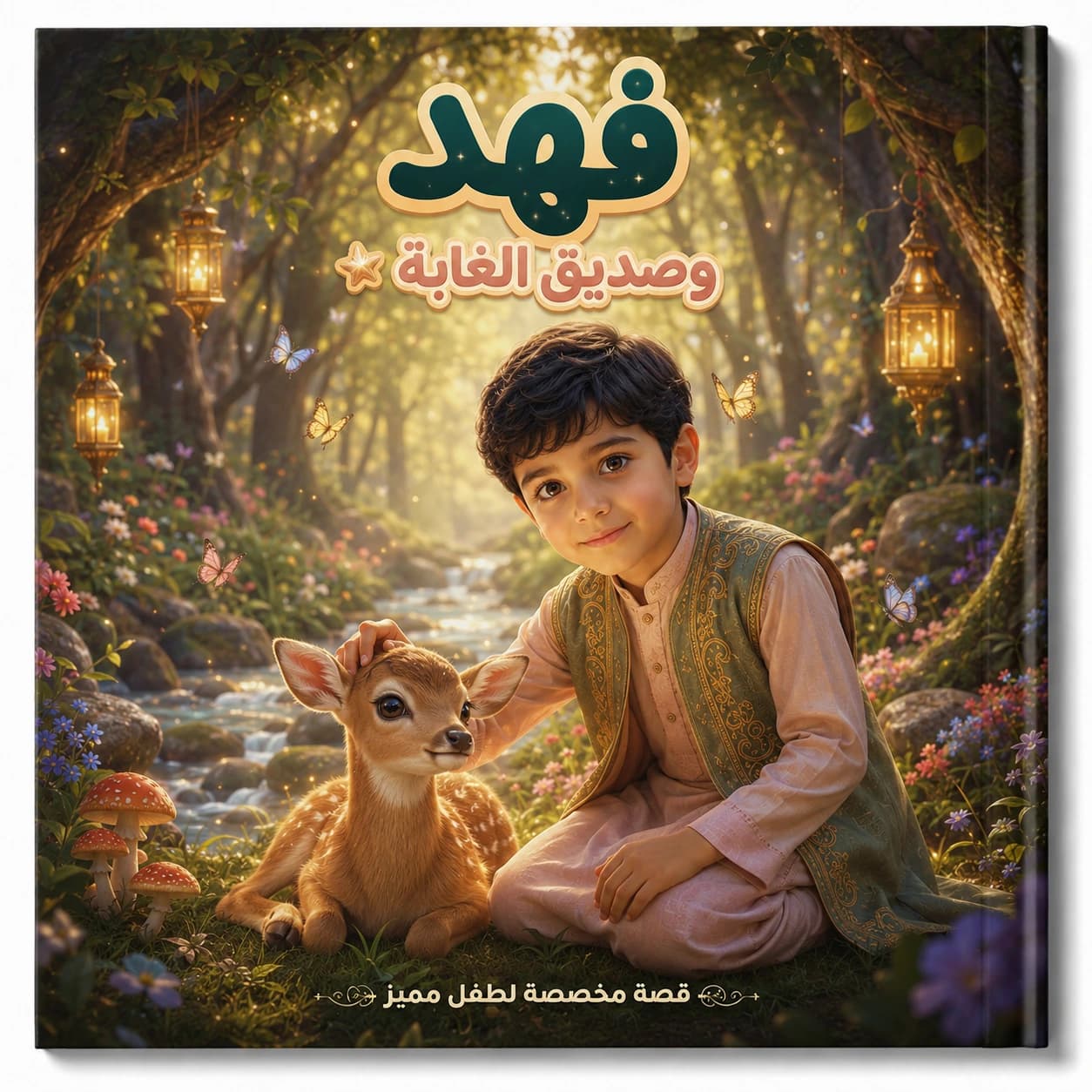 غلاف قصة فهد وصديق الغابة