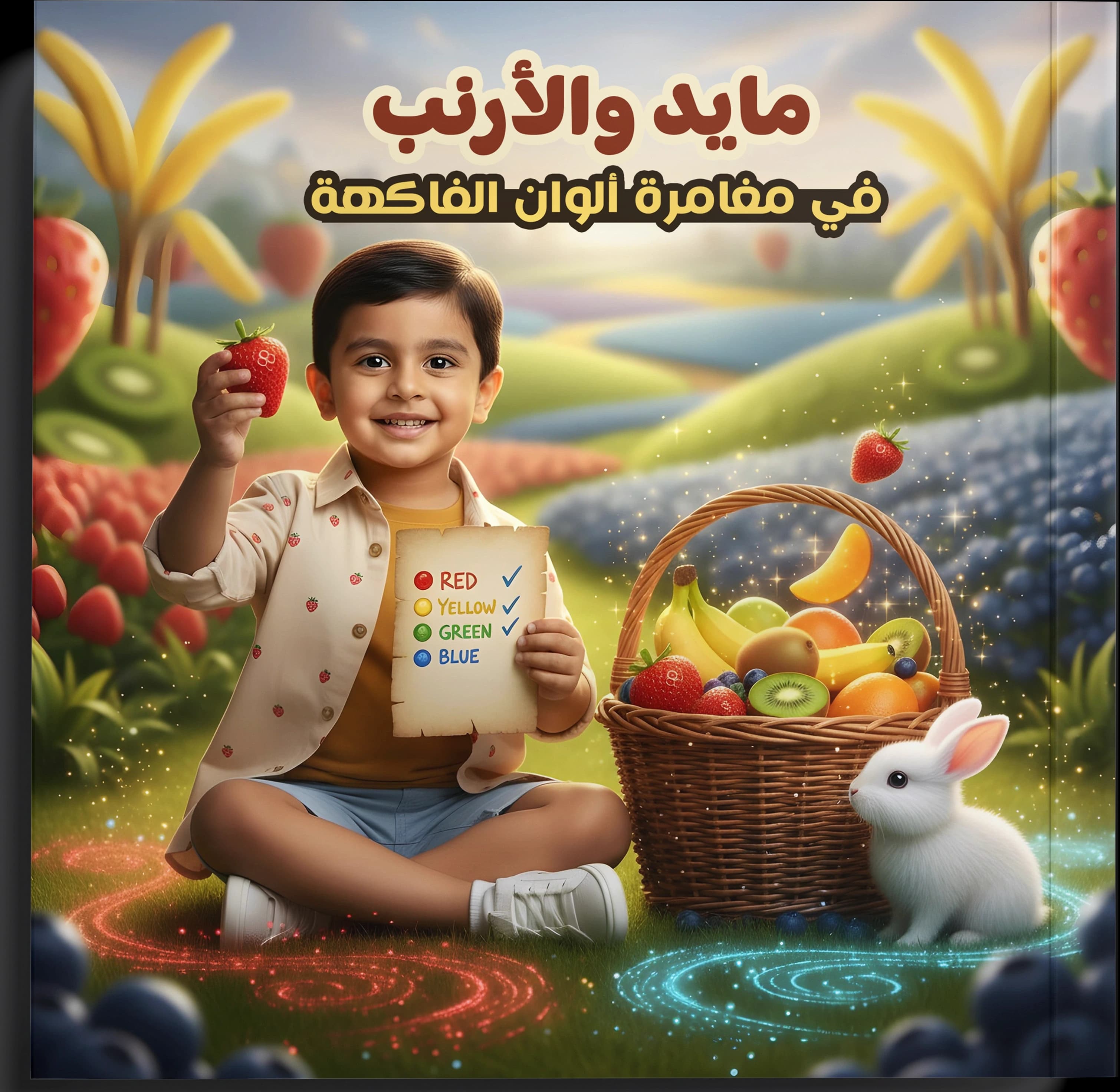 غلاف قصة مايد والأرنب في مغامرة ألوان الفاكهة